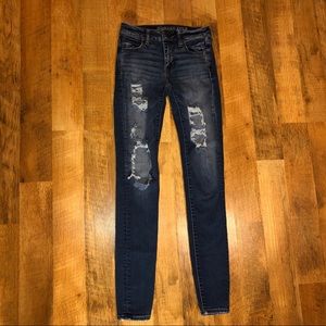 American Eagle Distressed Super Stretch X Jeans